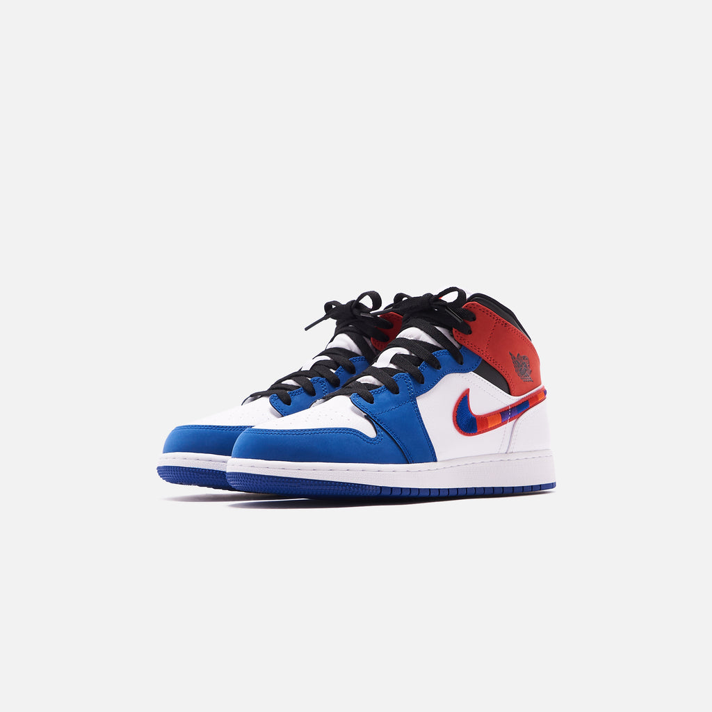 white university red rush blue jordan 1