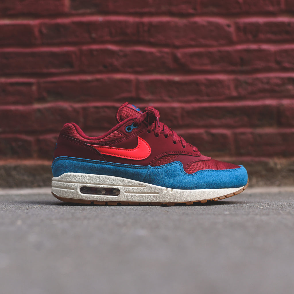 nike air max 1 team red green abyss