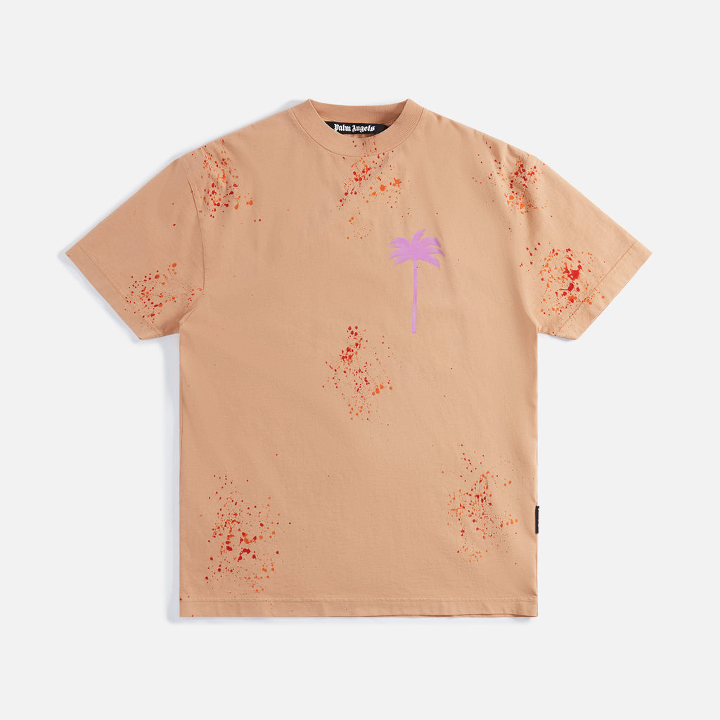 Palm Angels PXP Painted Classic Tee - Camel / Violet – Kith