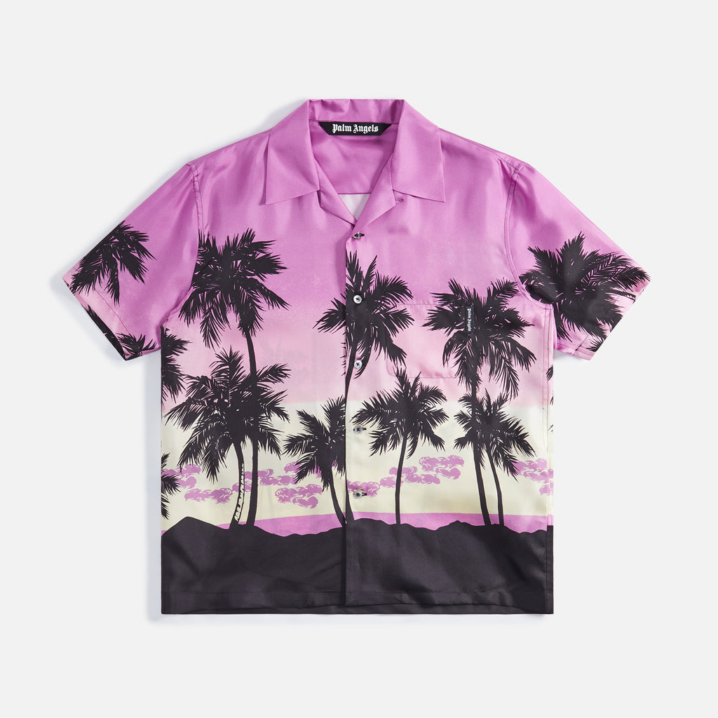 Palm Angels Pink Sunset Bowling Shirt - Purple / Black – Kith