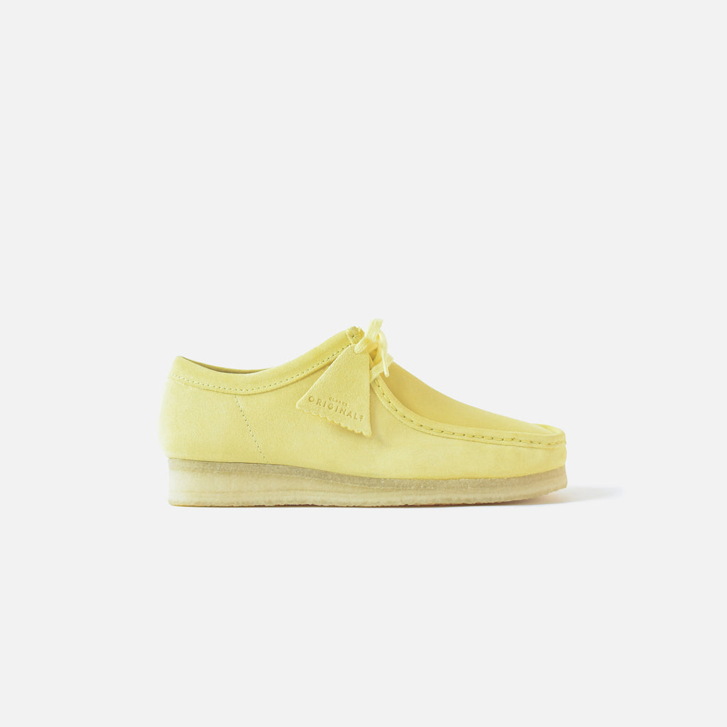 yellow clarks wallabees