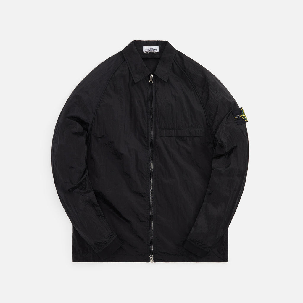 Stone Island Nylon Metal Garment Dyed Over shirt - Black