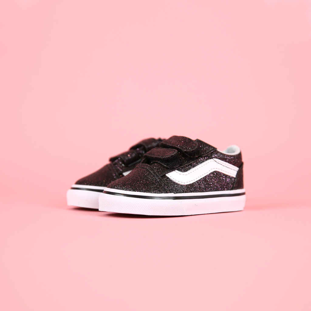 vans old skool glitter star black skate shoes