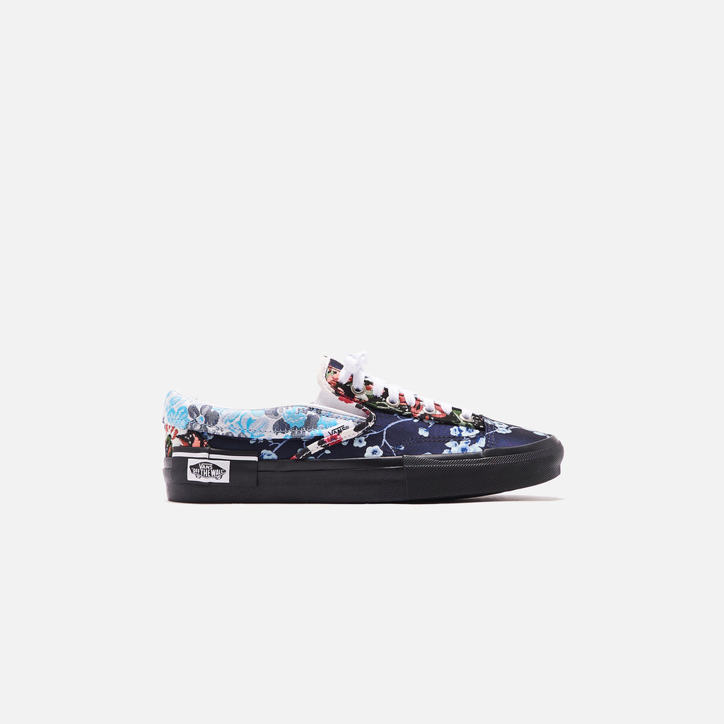 black floral vans slip on