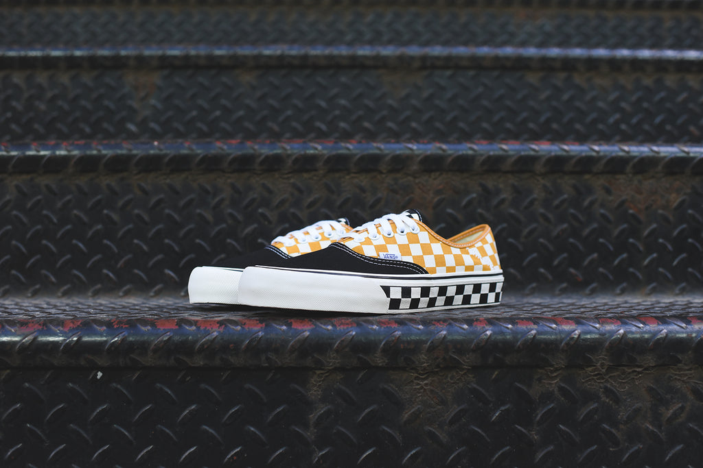 sunflower checkered vans slip on