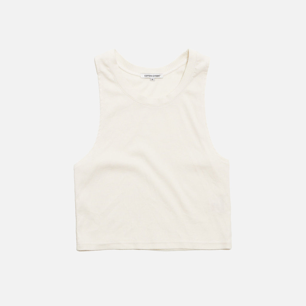 Cotton Citizen Venice Crop Tank - White 