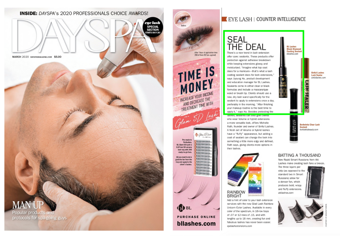 BL Lashes on Media_DaySpa March 2020 Issue