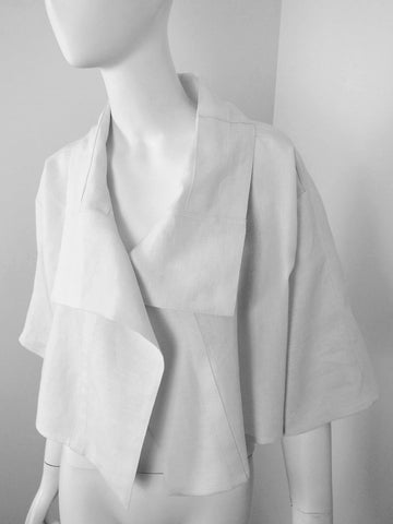 beverly smart repurposed linen jacket 