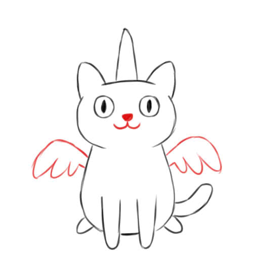 apprendre à dessiner un chat licorne