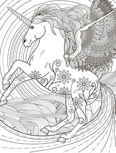 coloriage licorne mandala fleurs gratuit