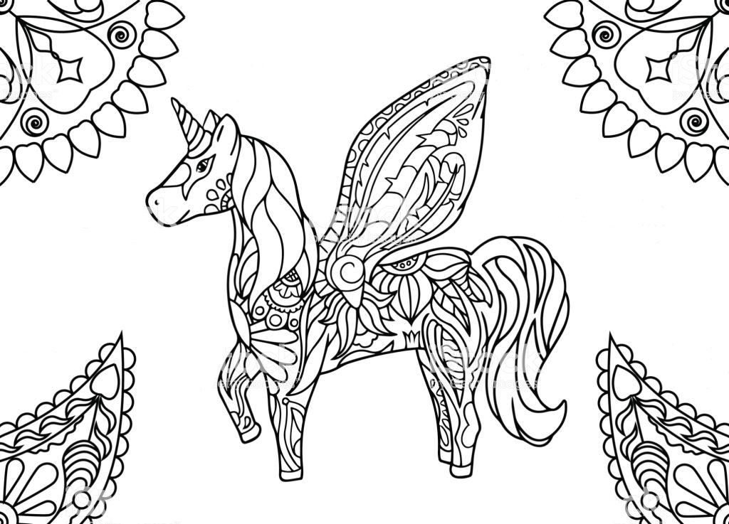 licorne mandala coloriage