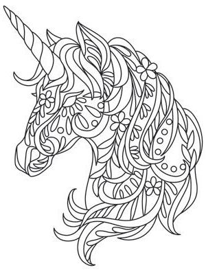 mandala de licorne a imprimer gratuitement