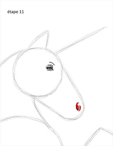étape 11 dessin de licorne