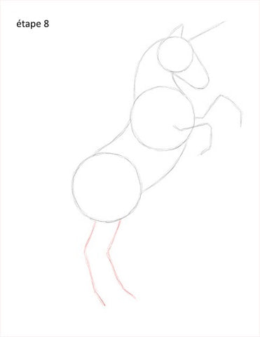 étape 8 dessin de licorne