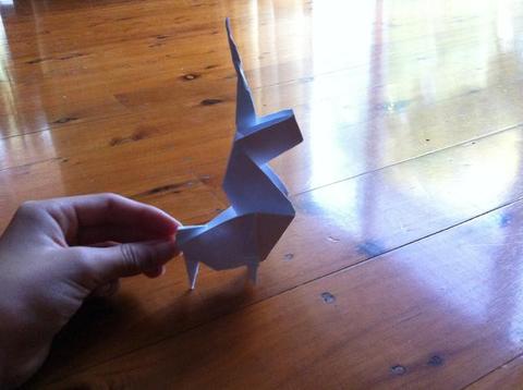realiser une licorne en origami