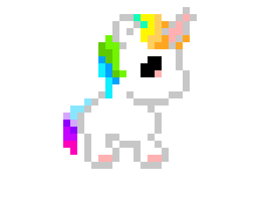 petit pixel art tres facile d une licorne 