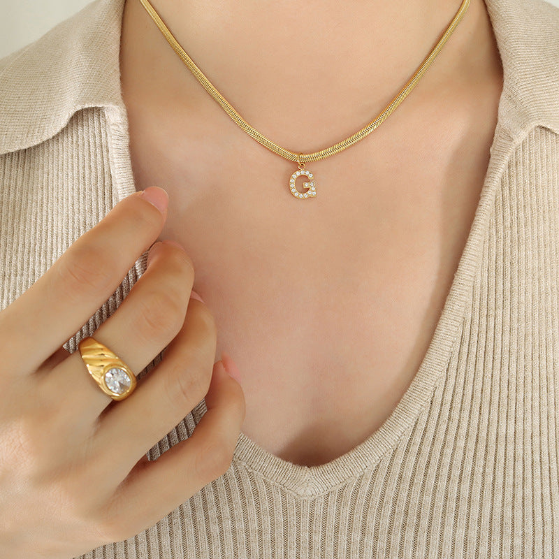 Capital | Necklace | 18K Gold Zirconia