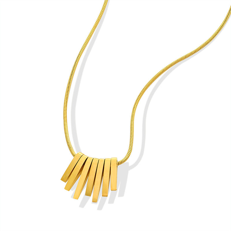 Folding Fan | Necklace | 18K Gold Silver