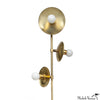 Three Bulb Pivoting Blossom Brass Floor Lamp