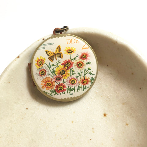 Germany 1982 - Chrysanthemum & Butterfly
