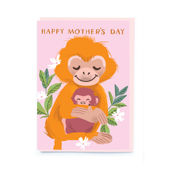 noi Monkey Happy Mother's Day Card