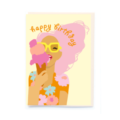 noi Ice Cream Girl Birthday Card