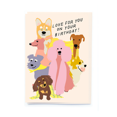 noi Loving Dogs Birthday Card