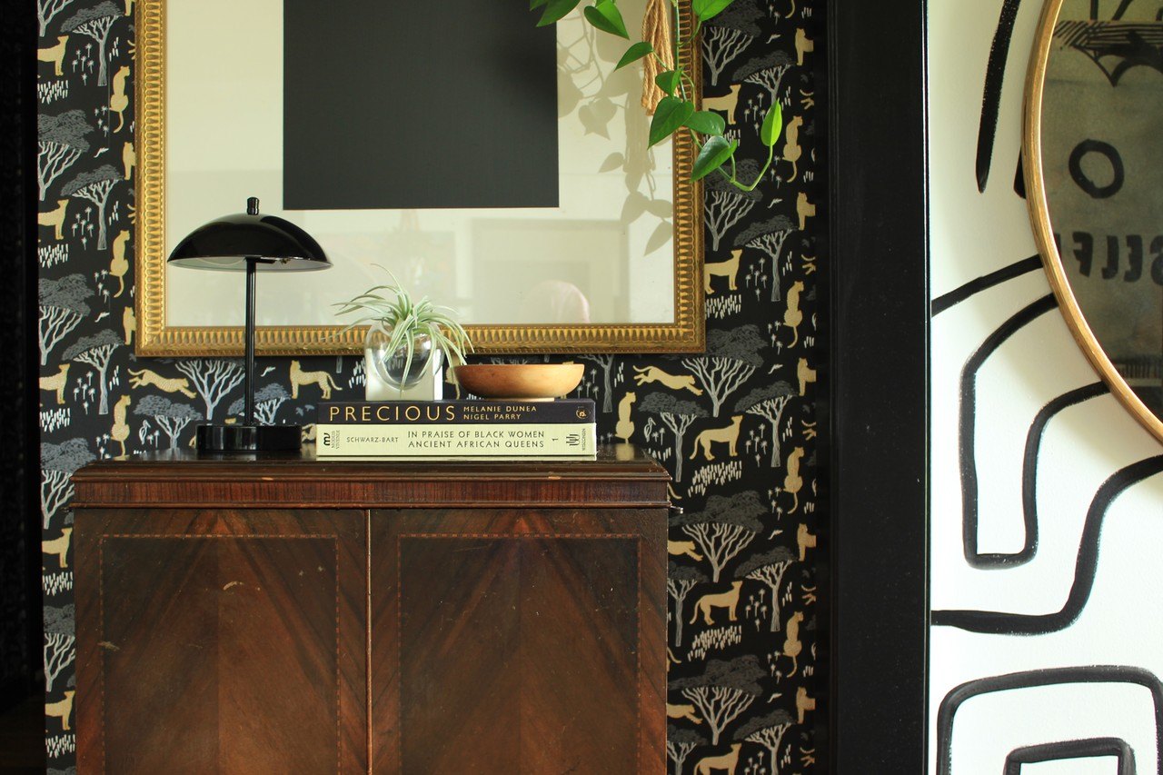 Carmeon Hamilton | Nubi Interiors | Serengeti Ebony wallpaper | Julia Rothman | Hygge & West