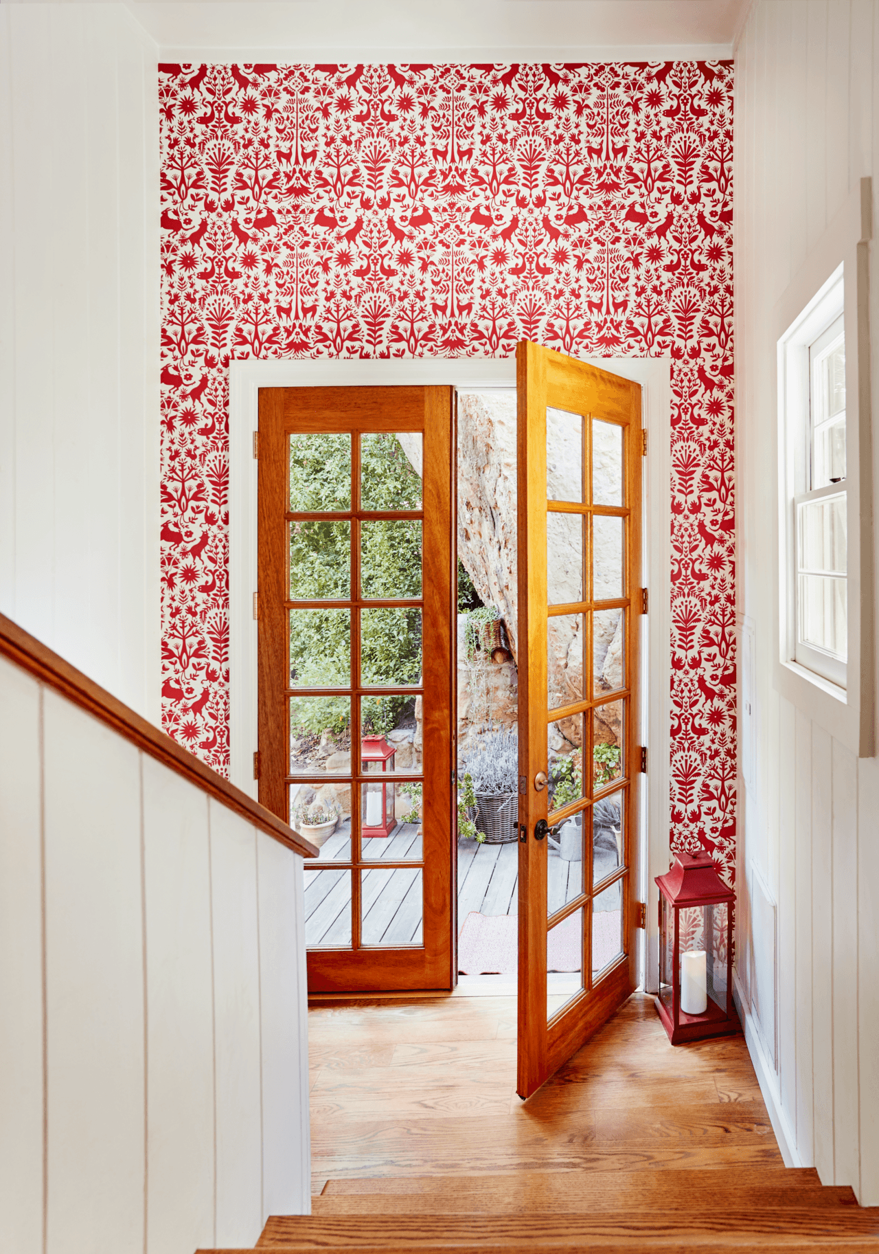Bold Patterns | Otomi Red wallpaper | Emily Isabella | Hygge & West