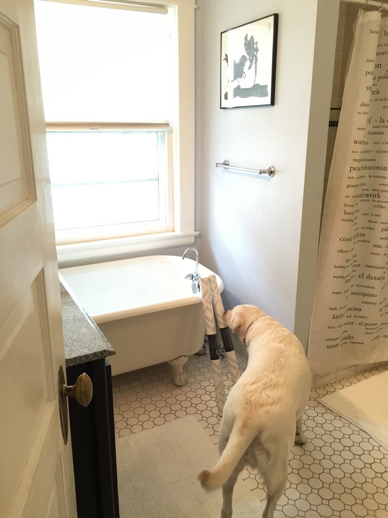 Resolve to Redecorate: Aimee's Home Remodel | Part 1: Master Bathroom | Wood Gold wallpaper | Askov Finlayson | Hygge & West