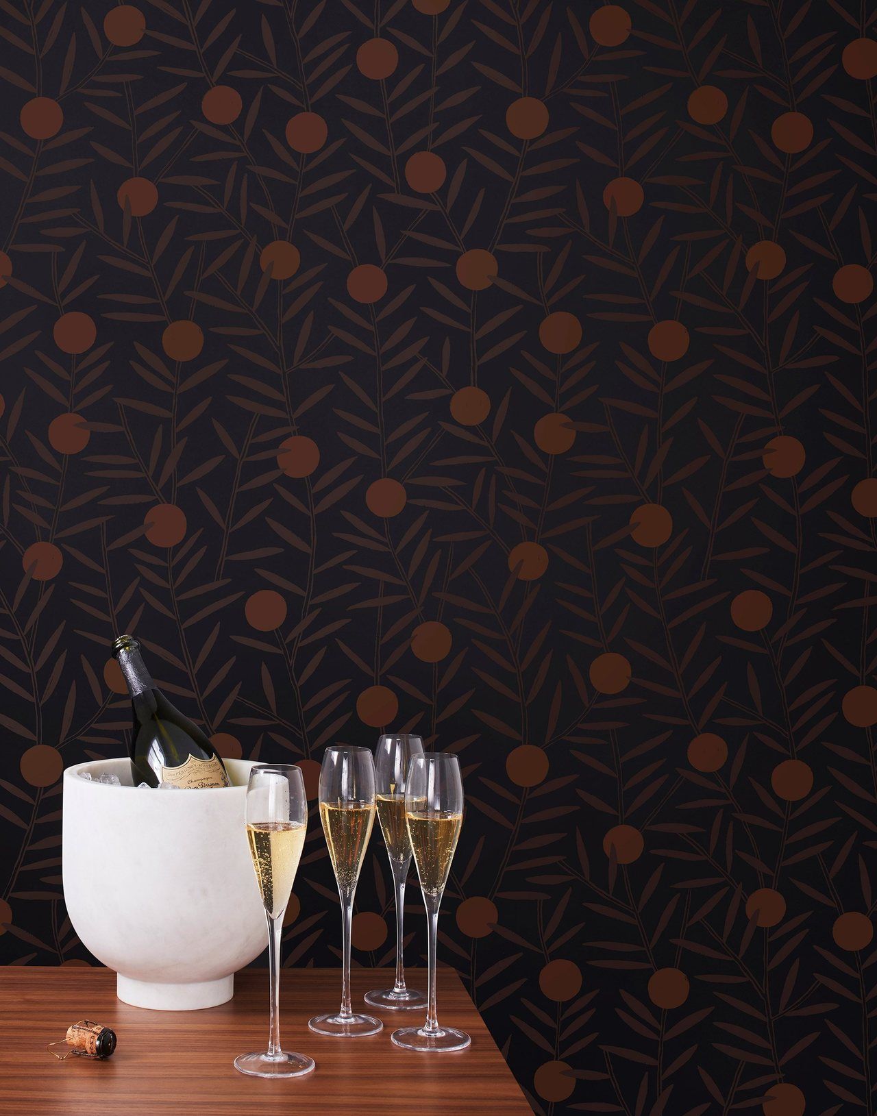 Pattern Players | Emily Isabella | Bloom Ebony wallpaper | Hygge & West