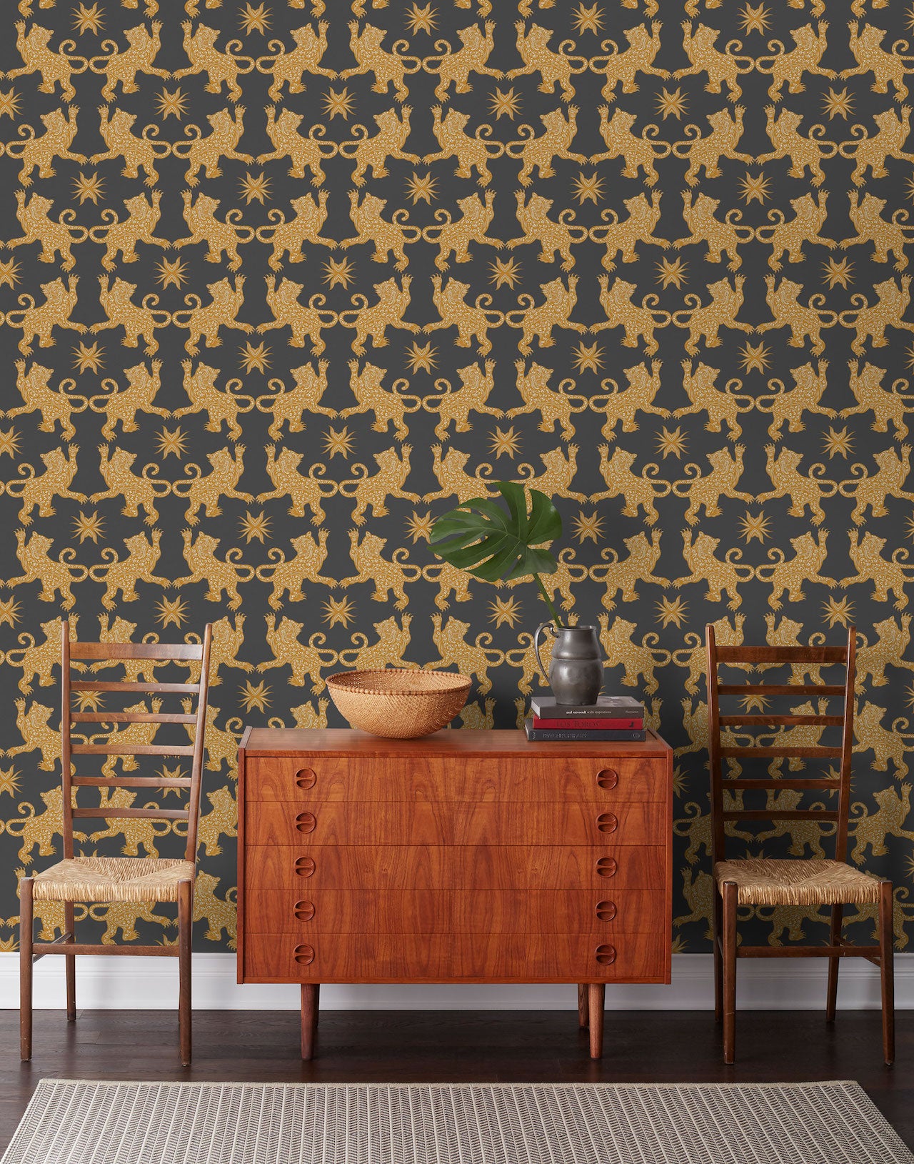 Pattern Players: PATCH NYC | Palace Charcoal wallpaper | Hygge & West