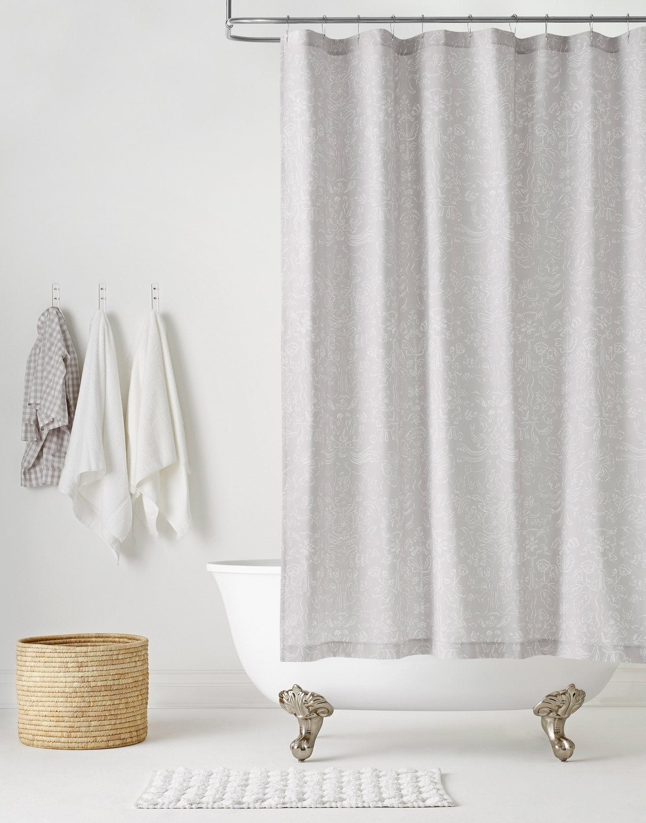 Pattern Players | Emily Isabella | Storyline Gray shower curtain | Hygge & West