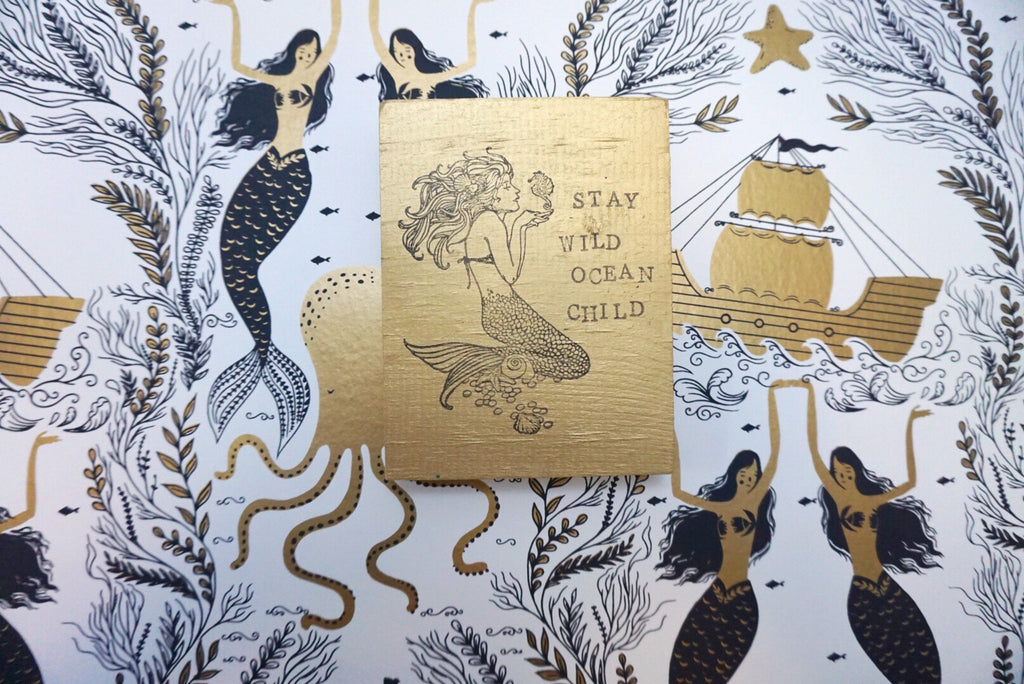 Mermaids Gold wallpaper | Dinara Mirtalipova | Hygge & West