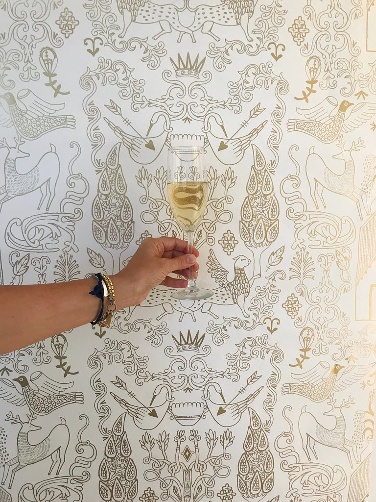 Nethercote gold wallpaper | Julia Rothman | Hygge & West