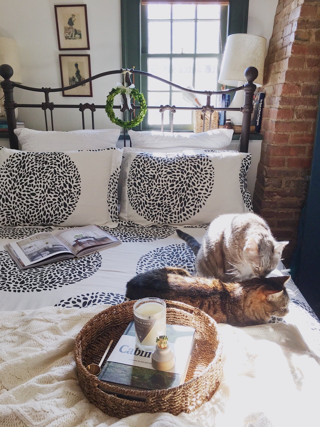 Take Your Dog to Work Day | Topiary White bedding | Wit & Delight | Hygge & West