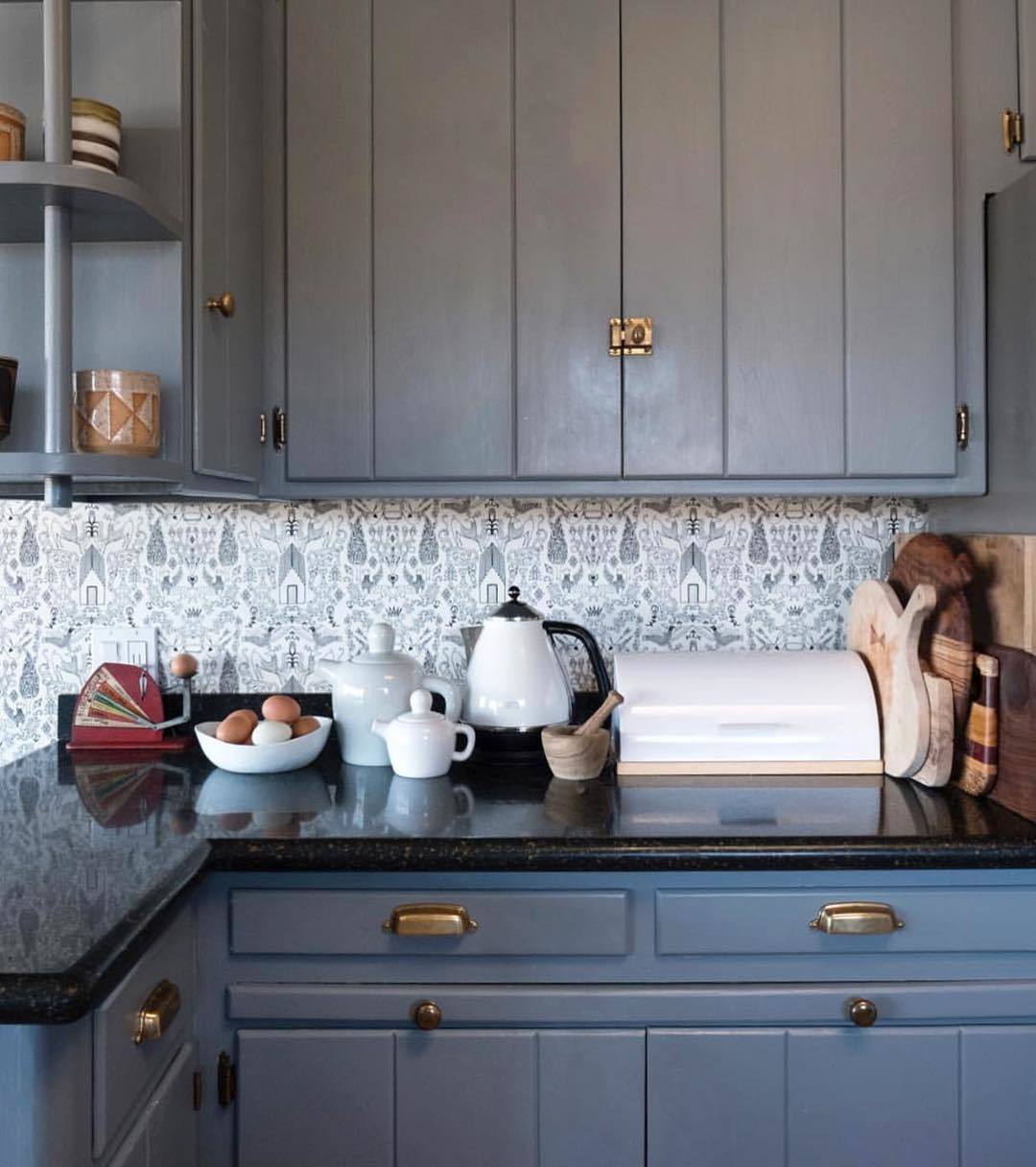Our Favorite Patterns for the Kitchen | Nethercote Black wallpaper | Julia Rothman | Hygge & West