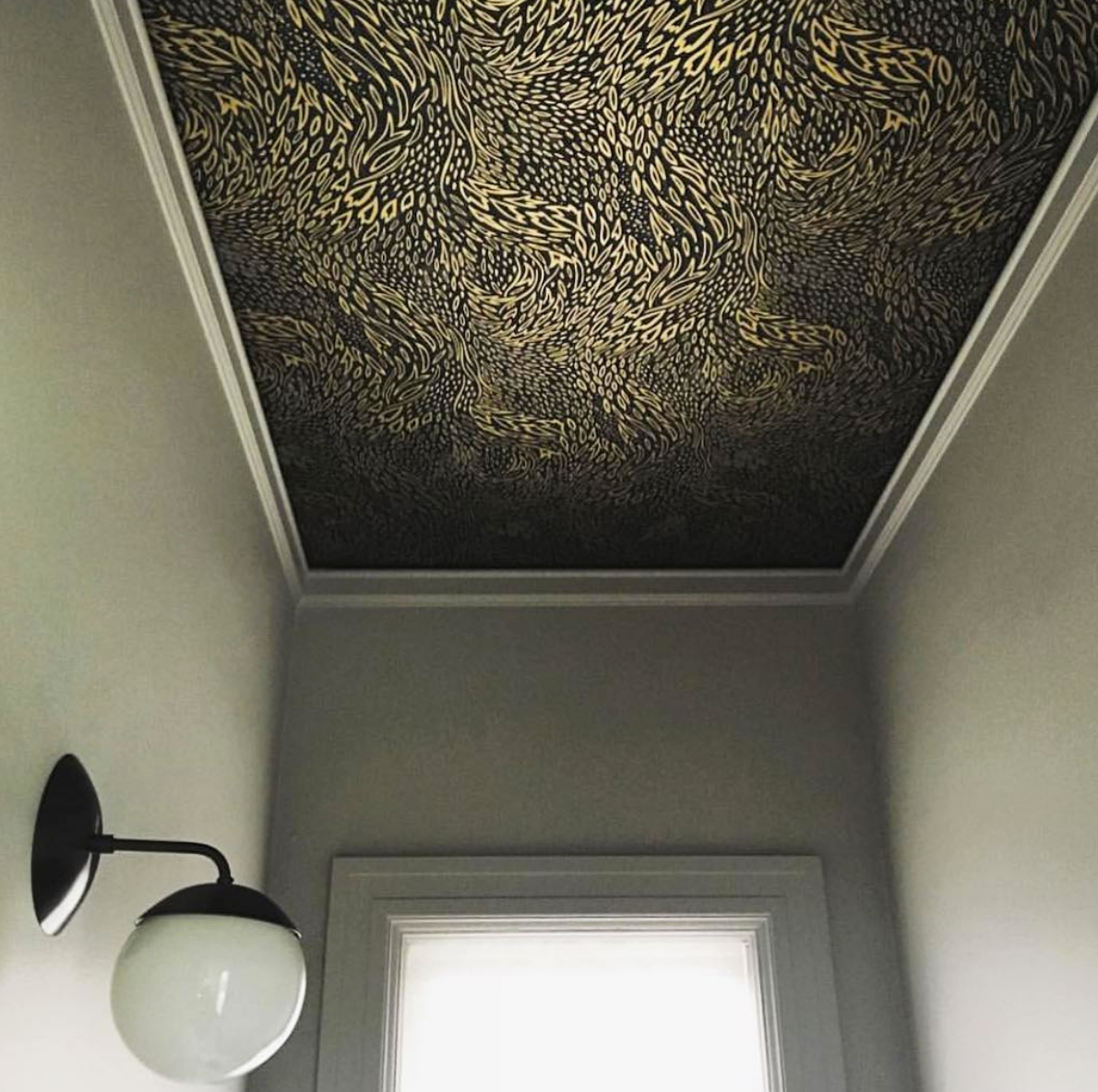 Best Wallpapers for a Ceiling Roundup | Forest Floor (Ebony)
