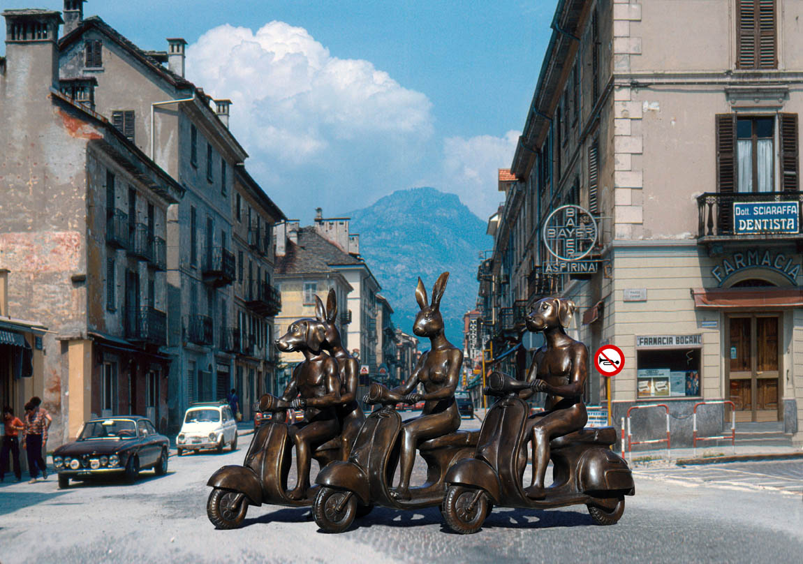 Vespa riding in Italy