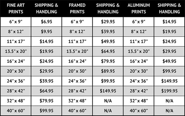 Paypal Shipping Cost Chart