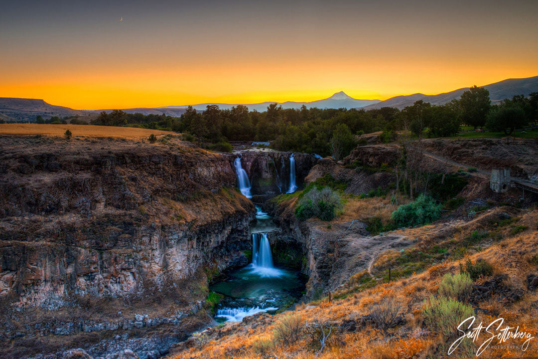 White River Falls Sunset, Oregon