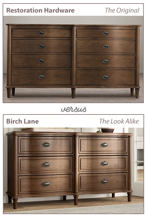 restoration hardware empire rosette 8-drawer dresser look alike | save 62%