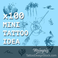 100 Mini Tattoo design Idea ebook