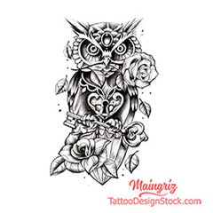 original owl tattoo design