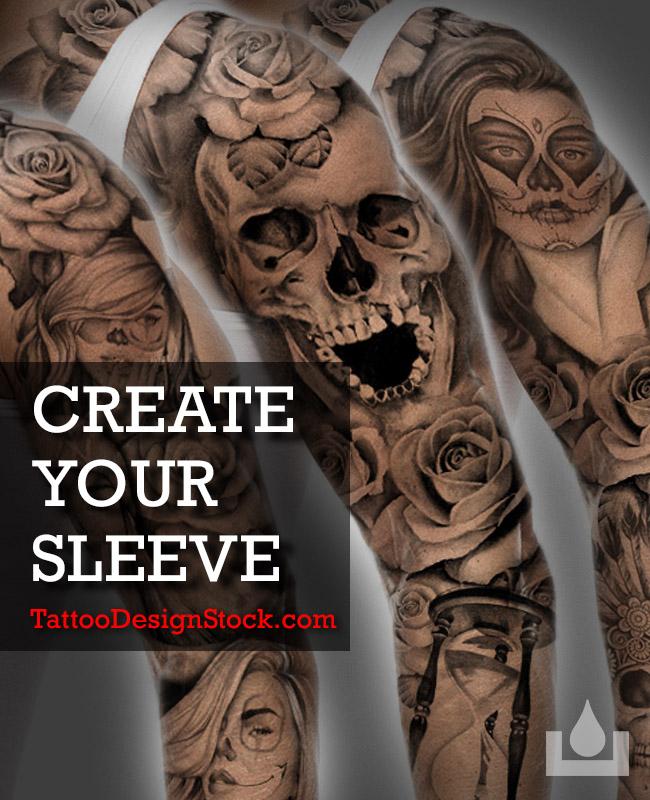 Custom sleeve tattoo design high resolution download – TattooDesignStock
