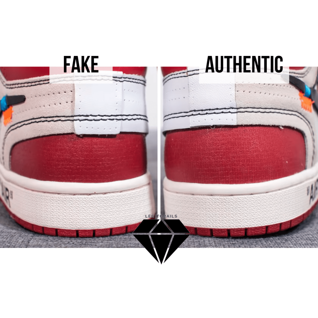 How to Spot Fake Off White Jordan 1 Chicago: The Deconstructed Heel Method