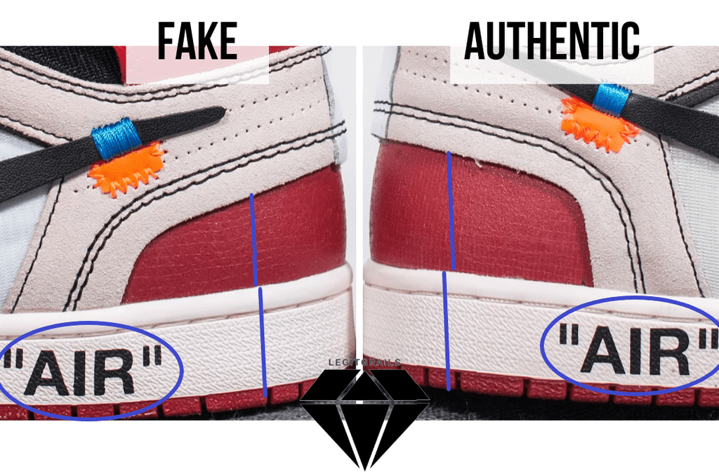 How to Spot Fake Off White Jordan 1 Chicago: The "Air" Text Method