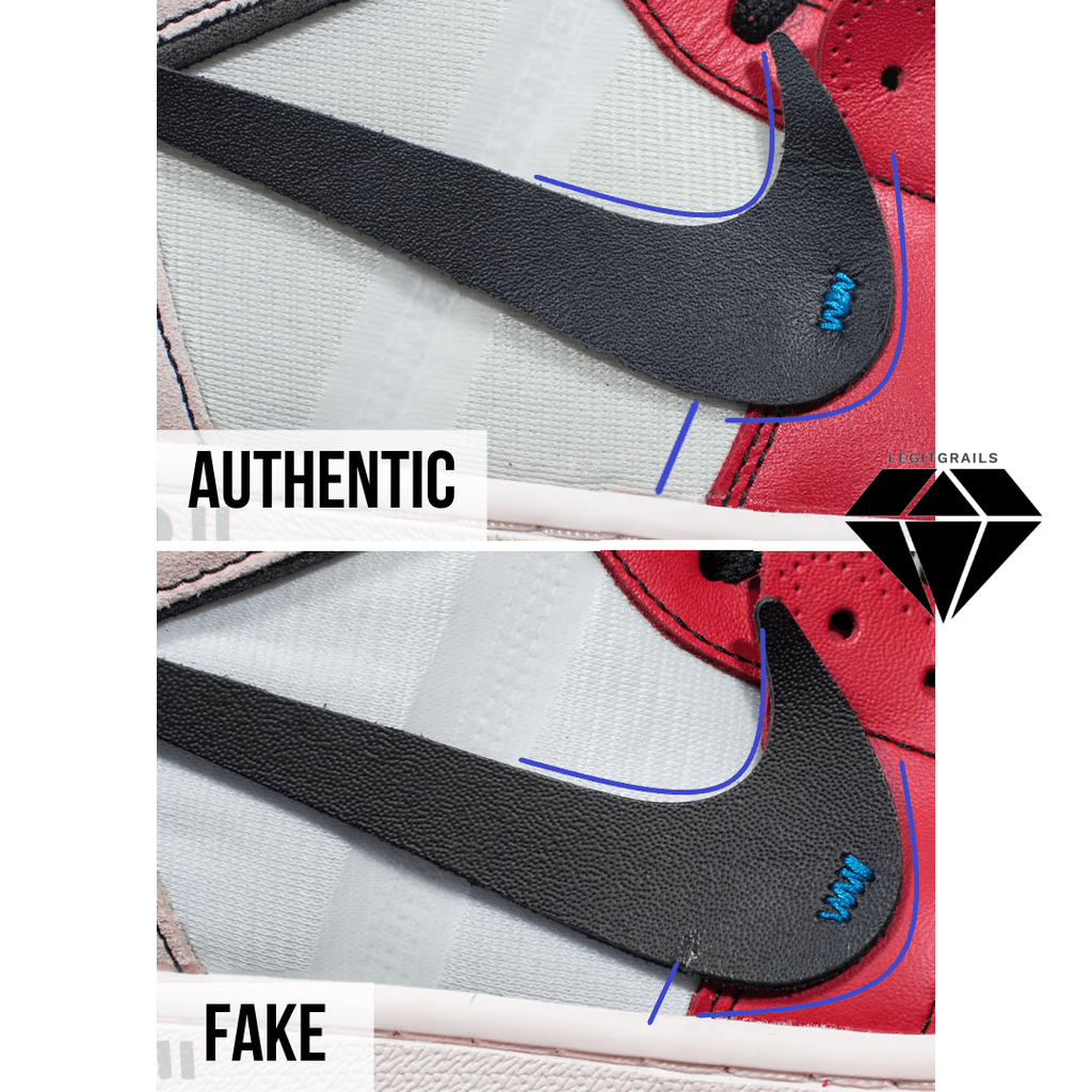 How to Spot Fake Off White Jordan 1 Chicago: The Nike Swoosh Method