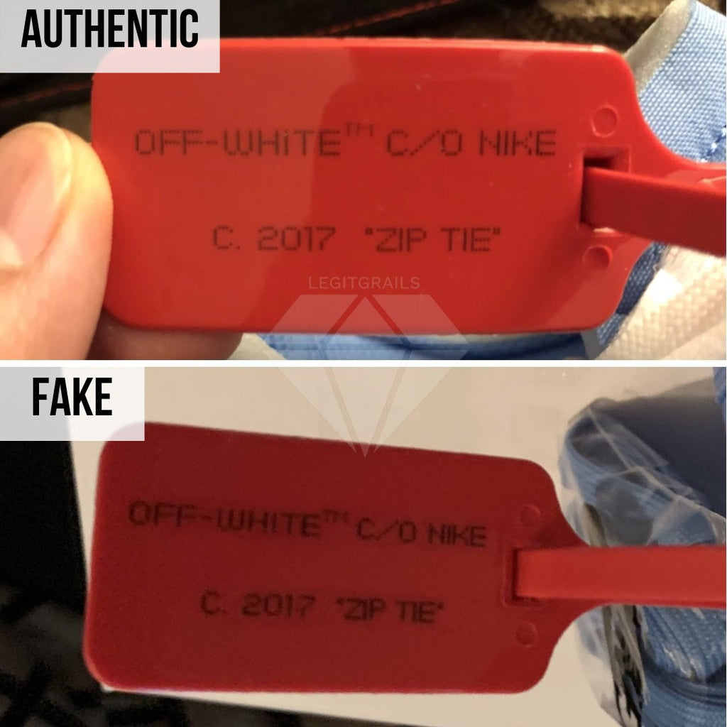 Nike Air Force 1 Off-White MCA Real VS Fake Guide: The Off-White Zip Tie Method