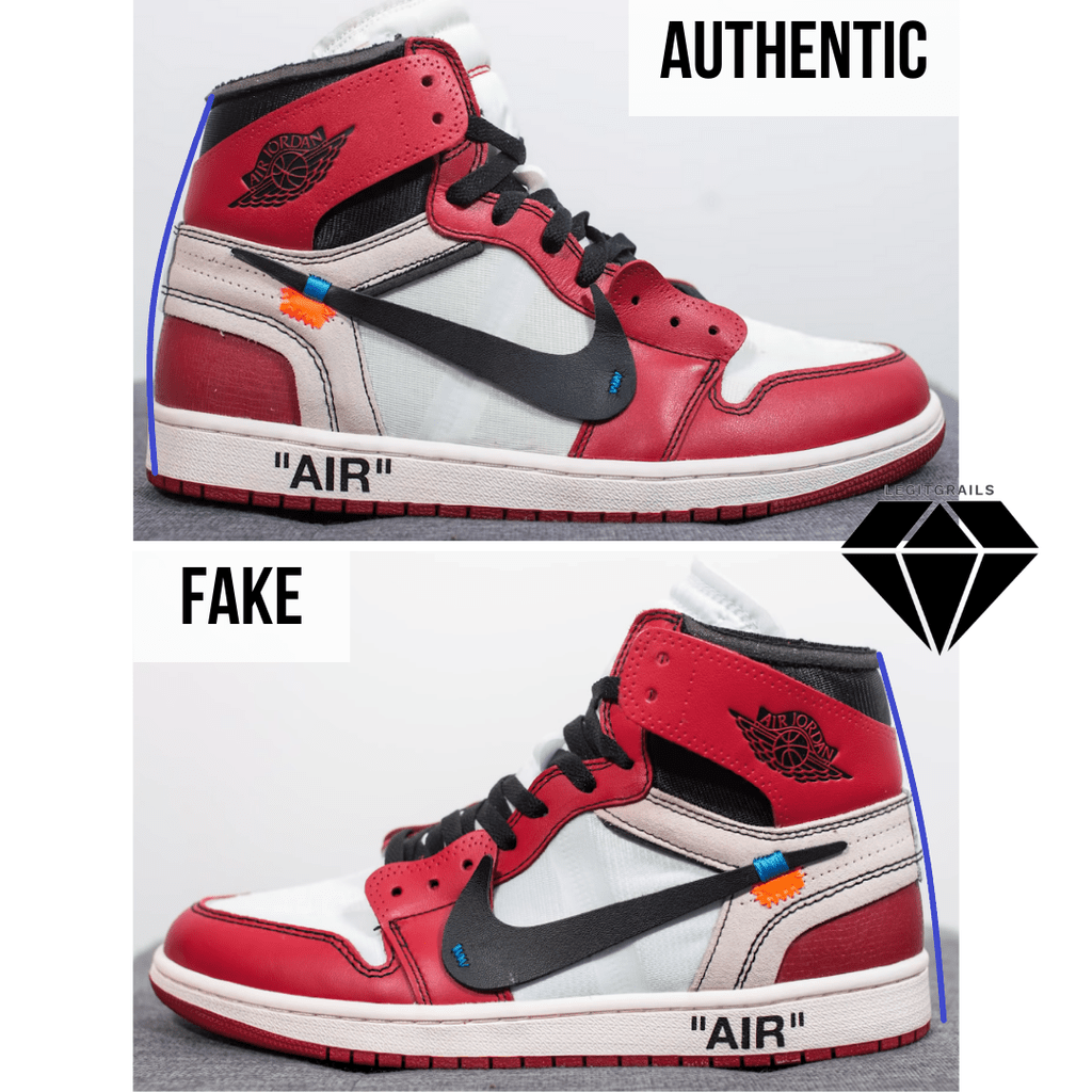 How to Spot Fake Off White Jordan 1 Chicago: The Overall Shape